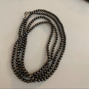 Chic Black Beaded Necklace